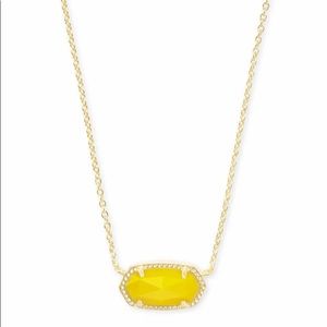 Kendra Scott yellow/gold Elisa pendant necklace